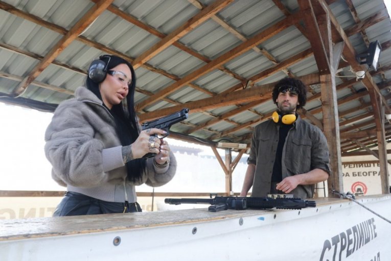 Anđela Veštica na strelištu Alpha u Beogradu