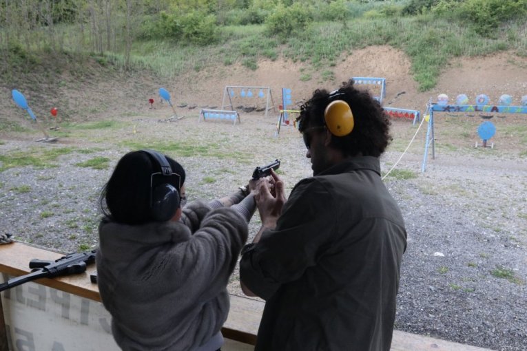 Anđela Veštica na strelištu Alpha u Beogradu