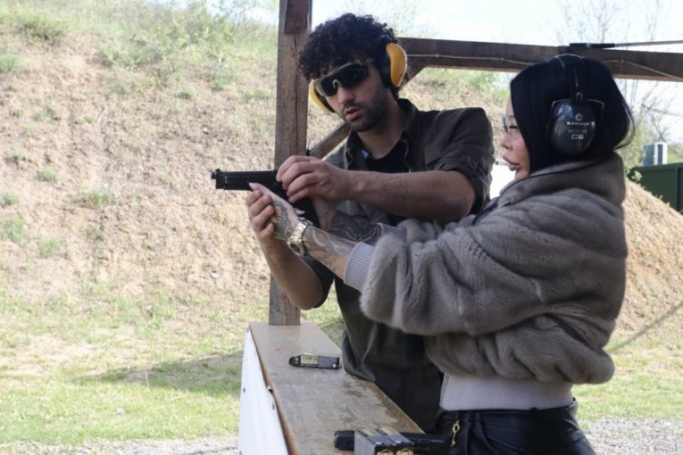 Anđela Veštica na strelištu Alpha u Beogradu