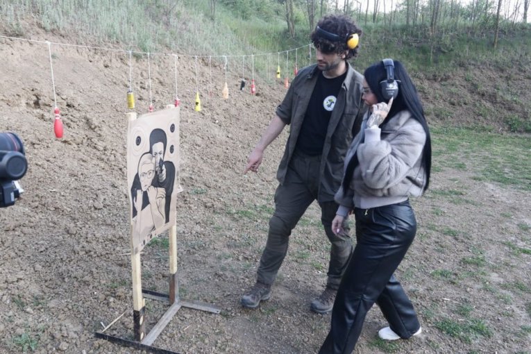 Anđela Veštica na strelištu Alpha u Beogradu