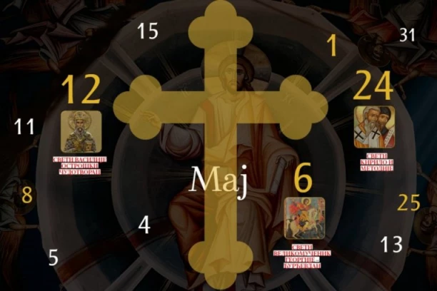 CRKVENI KALENDAR ZA MAJ 2026.