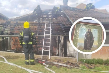 SVE JE IZGORELO, A OVO JE, ČUDOM BOŽJIM, OSTALO NETAKNUTO: Vatrogasci u zgarištu u Petrovaradinu pronašli netaknutu ikonu Svete Petke