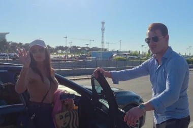 PRŠTALI POLJUPCI NA AERODROMU! Tanja Savić sletela u Beograd, Muki je odmah "zgrabio" – Pevačica u totalnom HAOSU zbog kofera! (VIDEO)