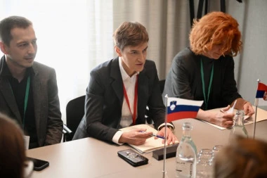 "ZAMISLITE KAD BI SVI KAČILI SVOJ PRLJAV VEŠ NA ZGRADAMA U CENTRU BEOGRADA!" Ana Brnabić iz Kopenhagena oštro o rektoru Đokiću i transparentu sa Narodne skupštine! (VIDEO)
