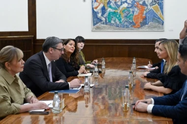 Vučić na važnom sastanku: Predsednik sa podsekretarkom za javnu diplomatiju Stejt departmenta Sarom Rodžers (FOTO)