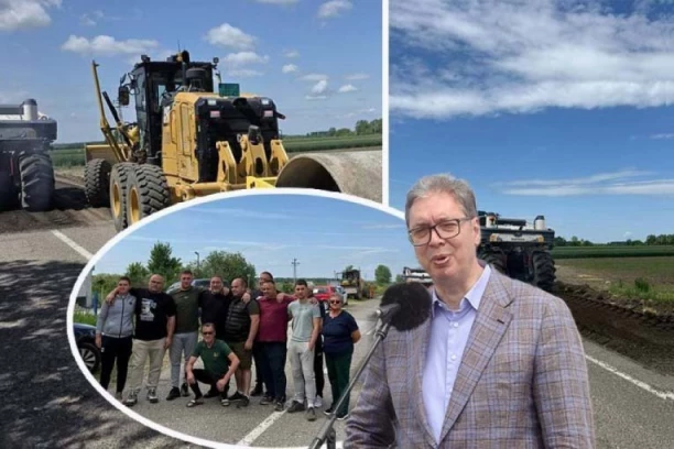 OBEĆANO-ISPUNJENO! Vučić u subotu najavio radove tokom posete Šidu, mašine u ponedeljak stigle na teren