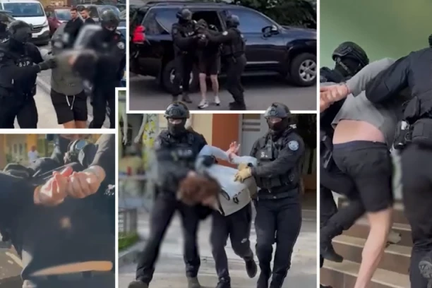 POGLEDAJTE KAKO SE UHAPŠENE PLAĆENE UBICE "ŠKALJARACA"! Policija upala u štek stanove, terete se za nekoliko likvidacija! (VIDEO)