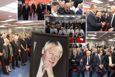 KOMEMORACIJA VLADIMIRU CVETKOVIĆU: Srbija se oprašta od velikana, Terzić i Drčelić održali emotivne govore! (FOTO)