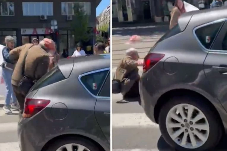 EVO U KAKVOM JE STANJU ČOVEK KOJI JE POVREĐEN KOD PRAVNOG FAKULTETA! Pokošen automobilom zbog blokaderskog divljanja!