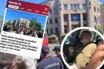BLOKADERSKA BANDA UMISLILA DA MOŽE DA DELI PRAVDU! Hoće da linčuju vozača, šiklja krv na sve strane - NASTAVLJENA DRAMA ISPRED PRAVNOG FAKULTETA! (FOTO)