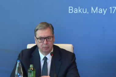 VUČIĆ U BAKUU GOVORIO O VELIKOM I SKUPOM ZAJEDNIČKOM PROJEKTU! Predsednik se obratio azerbejdžanskim privrednicima: Trgovinska razmena mora biti pet puta veća