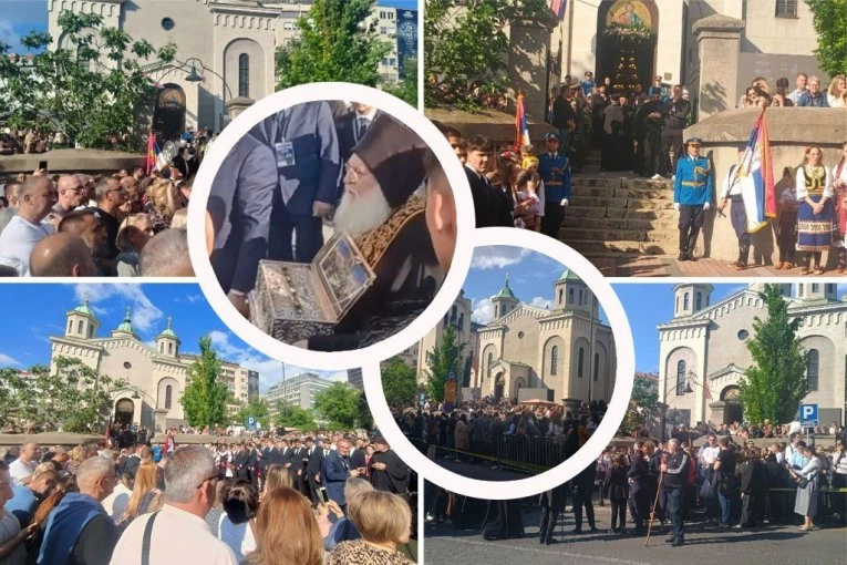 "BEOGRADE, OVO SE NE PAMTI!": Hiljade vernika na ulicama uz patrijarha svečano dočekale Pojas Presvete Bogorodice (FOTO, VIDEO)
