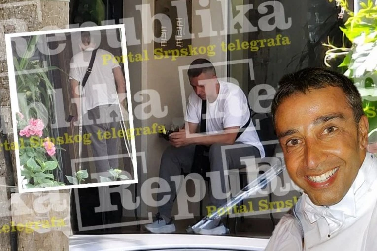 EKSKLUZIVNO! Prve fotografije Vuka Bajruševića nakon ranjavanja, pojavio se ispred zapaljenog lokala na Vračaru! (FOTO)