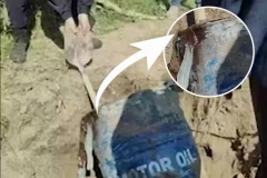 EKSKLUZIVNI SNIMCI! OVO JE MESTO GDE SU PRONAĐENI LJUDSKI OSTACI! Policija izvlači bure u kome se sumnja da je Bajino telo - DNK se šalje na analizu! (FOTO, VIDEO)