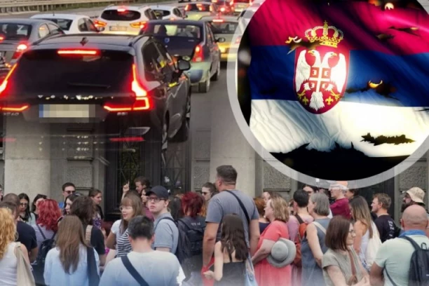 POTPUNO SU SKRENULI S UMA! NIŠTA VAM NIJE SVETO! Blokaderka u Kraljevu pokušala da cepa srpsku zastavu?! (VIDEO)