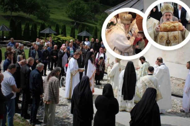 NEBO NAD MILEŠEVOM SE OTVORILO: Veličanstvene slike hramovne slave u nemanjićkoj svetinji