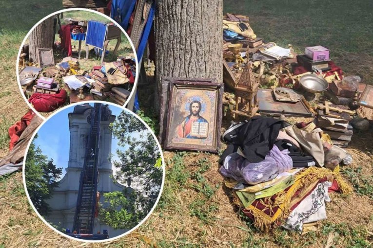 IKONE, RELIKVIJE, SVETI SPISI! Vatrogasci iz svetinje koja je izgorela kod Zrenjanina iznosili najvrednije stvari!