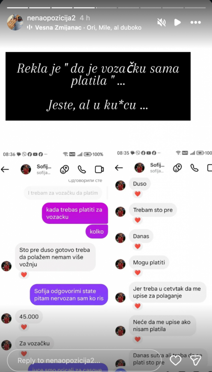 ISPLIVALE NOVE PREPISKE TETOVKE I DEDA DANETA! Čičko-paričko besan ka ris na Sofiju! OD ČIKE TRAŽILA PREVIŠE! (FOTO)