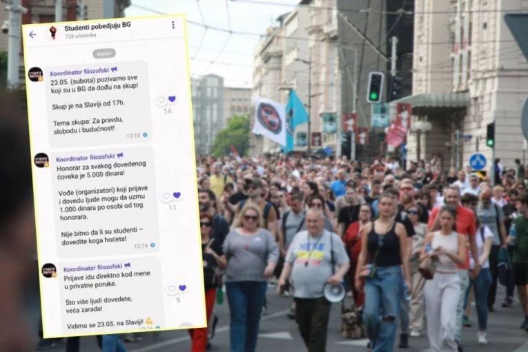 "ŠTO VIŠE LJUDI, VEĆA ZARADA"! Šok prepiska blokadera - Evo koliko plaćaju za dolazak na današnji skup!