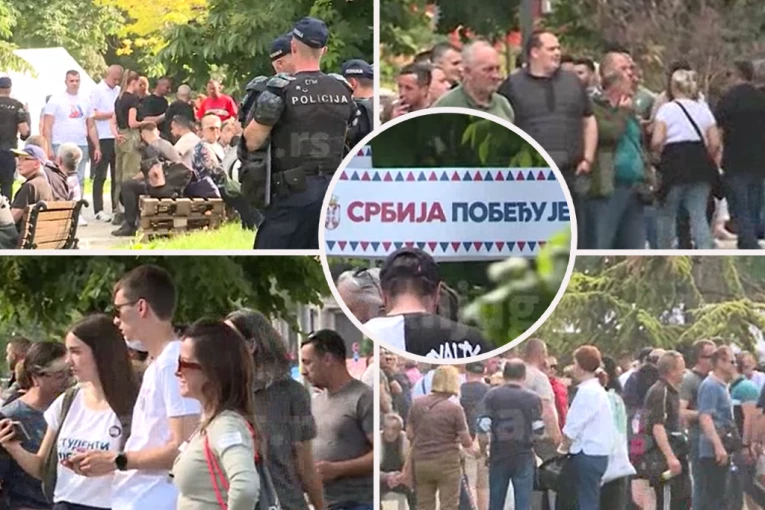 GRAĐANI SRBIJE SE OKUPLJAJU U PIONIRSKOM PARKU! Reke ljudi daje podršku politici Aleksandra Vučića! (VIDEO)