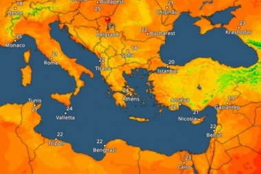 SRBIJU PRŽI SUNCE! Ovaj grad TOPLIJI od Tunisa, RHMZ upalio alarm za Beograd: Temperatura rastu iz sata u sat (MAPA)