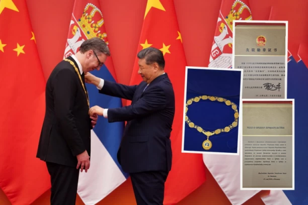 "U ZNAK PRIZNANJA ZA NJEGOVE DUGOROČNE ZASLUGE!" Ovo je orden kojim je odlikovan predsednik Vučić u Kini - reči u ukazu dokaz nepokolebljivog prijateljstva! (FOTO)