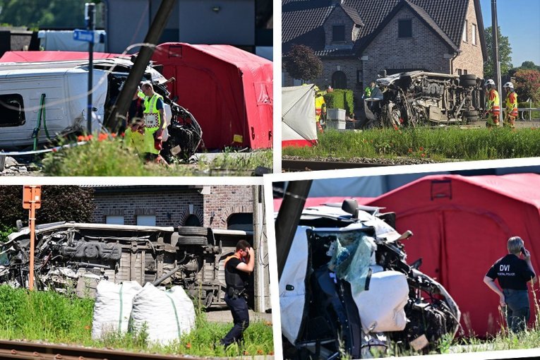PRVE SLIKE JEZIVOG SUDARA ŠKOLSKOG BUSA I VOZA! Spasioci izvlače povređene: Čuo sam kako deca vrište i plaču, IMA MRTVIH! (FOTO, VIDEO)