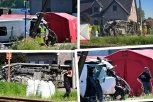 PRVE SLIKE JEZIVOG SUDARA ŠKOLSKOG BUSA I VOZA! Spasioci izvlače povređene: Čuo sam kako deca vrište i plaču, IMA MRTVIH! (FOTO, VIDEO)