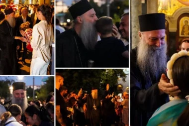 PATRIJARH MEĐU NARODOM USRED NOĆI: Vračar preplavljen kolonama koje satima čekaju da se poklone Pojasu Presvete Bogorodice