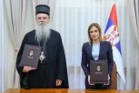 Milica Đurđvić Stamenkovski i mitropolit Teodosije potpisali sporazum o podršci ugroženima na KiM