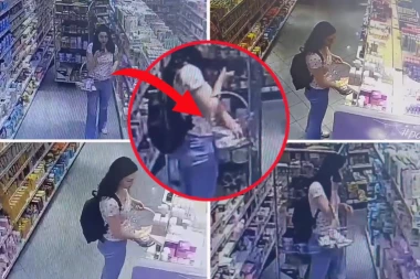 BLOKADERKA UHVAĆENA U KRAĐI! Miljana Marjanović uzimala KREME u prodavnici, mislila da NIKO NE VIDI ŠTA RADI (VIDEO)
