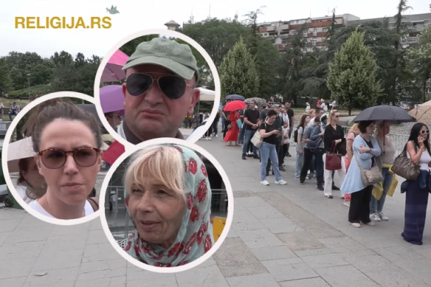 ŠTA KAŽU VERNICI KOJI SU DANAŠNJI PRAZNIK PROVELI ČEKAJUĆI DA SE POKLONE POJASU BOGORODICE: Veličanstvene scene redova koje ni kiša nije omela  (VIDEO)