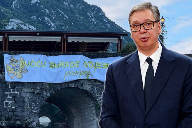 СКАНДАЛОЗНО! Появился отвратительный ба ннер в Которе! Продолжаются оскорбительные сообщения в адрес президента Вучича! (ФОТО)