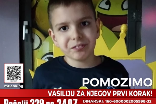 ZA NJEGOV PRVI SAMOSTALNI KORAK: Pomozimo Vasiliju slanjem 229 na 2407