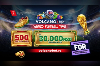 Uhvati dobar FOR za akciju: Volcanobet daje 500 spinova i bonus do 30.000 RSD