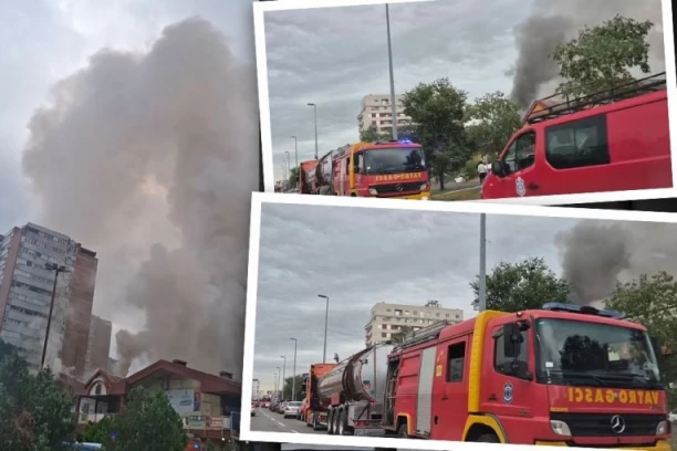 DRAMA NA NOVOM BEOGRADU NE JENJAVA: Vatrogasci se više od sat vremena BORE sa VATRENOM STIHIJOM, građanima upućen HITAN APEL! (FOTO, VIDEO)