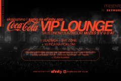 Doživi FULL EXPERIENCE na Belgrade Music Week 26 uz COCA-COLA VIP LOUNGE ulaznicu! Jedna ulaznica, sve festivalske zone i 10 pića na poklon: EKSKLUZIVNO na eFinity aplikaciji