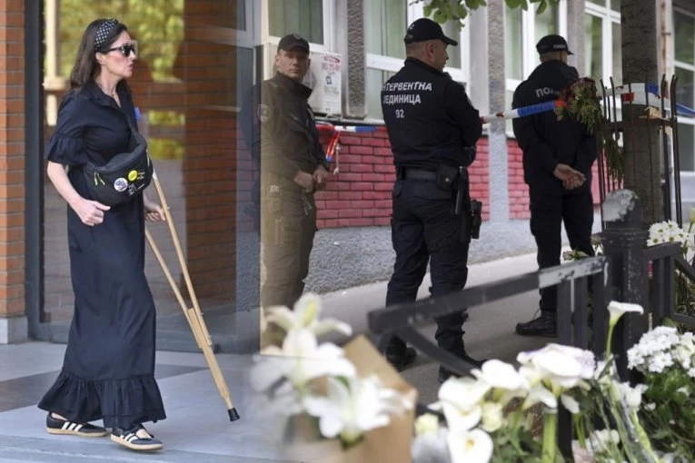 "BILA SAM JEDINA ODRASLA OSOBA U TOJ UČIONICI, A NIŠTA NISAM USPELA DA URADIM!" Nastavnica ranjena u Ribnikaru na štakama došla u sudnicu po pravdu za svoje đake! (FOTO)