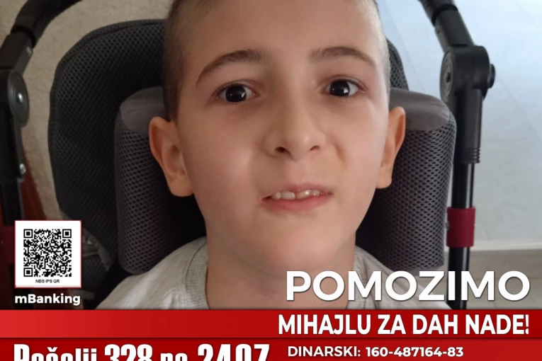 POŠALJITE 328 NA 2407!  Budimo uz Mihajla i pomozimo mu da lakše diše i nastavi svoju životnu borbu