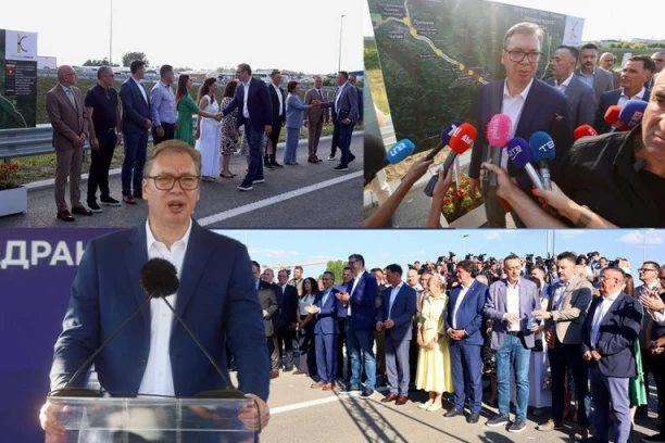 SVE SE ORI OD "ACO, SRBINE" I "SRBIJA POBEĐUJE"! Vučić sa narodom u Oplaniću slavi otvaranje dela Moravskog koridora!