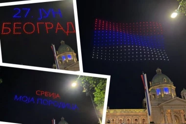 SPEKTAKL U CENTRU BEOGRADA! Dron-šou najavio veliki narodni skup 27. juna ispred Skupštine - NESTVARNE SCENE! (FOTO, VIDEO)