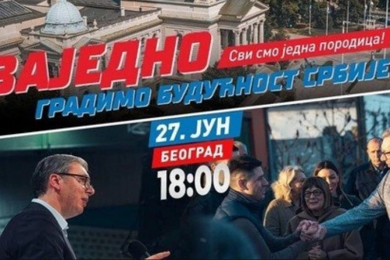 KADA SMO SLOŽNI, POSTIŽEMO VIŠE! Vučić pozvao građane na skup "Srbija, jedna porodica": "Vidimo se" (FOTO)