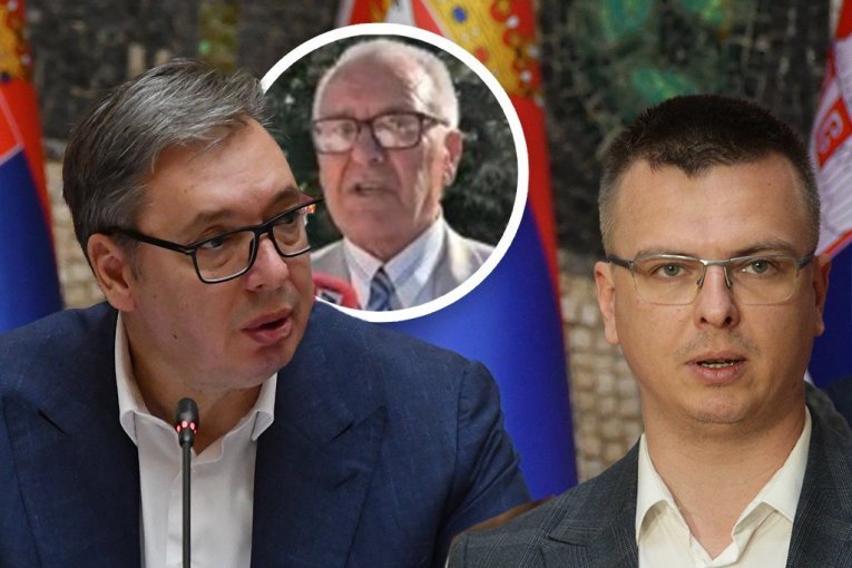 Дед оппозиционера Милоша Парандиловича приехал на митинг в поддержку Вучича