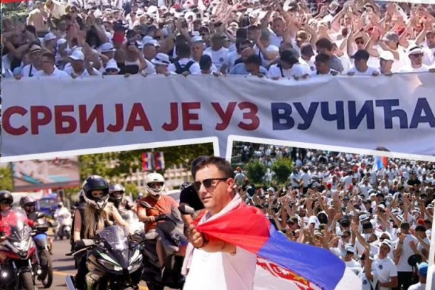 BRANKOV MOST TESAN ZA SVE! Nepreglednom kolonom se ori pesma "Vidovdan": MOĆNE SCENE IZ SRCA PRESTONICE!