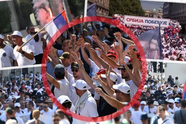 BRANKOV MOST TESAN ZA SVE! Nepreglednom kolonom se ori pesma "Vidovdan": MOĆNE SCENE IZ SRCA PRESTONICE (GALERIJA)