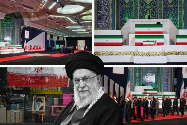 IZLOŽEN KOVČEG UBIJENOG VRHOVNOG VOĐE ALIJA HAMNEIJA: Iran se sprema za najveću sahranu u istoriji (FOTO, VIDEO)
