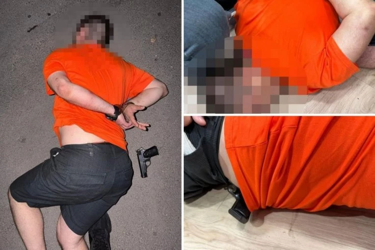 POLICIJA UPALA U PRODAVNICU, OBORILA GA NA POD I STAVILA LISICE! Pogledajte kako je uhapšen Nenad Alajbegović - pored njega PIŠTOLJ S METKOM U CEVI! (FOTO, VIDEO)
