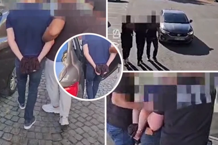 PREPREČIO PUT ČOVEKU, UPERIO U NJEGA PIŠTOLJ, A ONDA MU SVOJOM KRVLJU NA HAUBI ISPISAO STRAVIČNU PORUKU! Pao pripadnik ozloglašenog vračarskog klana u Beogradu - POGLEDAJTE HAPŠENJE! (VIDEO)