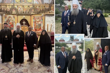 SLIKE SA KOSOVA I METOHIJE KOJE ĆE OBIĆI SVET: Savetnik Donalda Trampa u pratnji patrijarha Porfirija poklonio se srpskim svetinjama (FOTO)