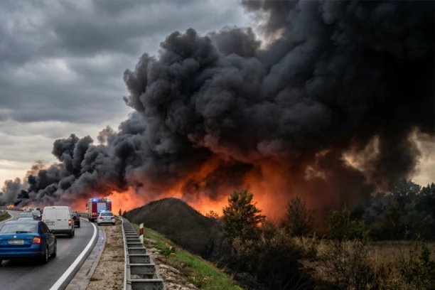 ZEMLJA U PLAMENU, VATRENA STIHIJA GUTA SVE PRED SOBOM! Besni požar NEZAPAMĆENIH razmera, evakuacije u toku, ZATVOREN autoput! (VIDEO)